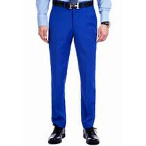 Nordstrom Rack Flat Front Pants Trousers Royal Blue Mens 36X34 New